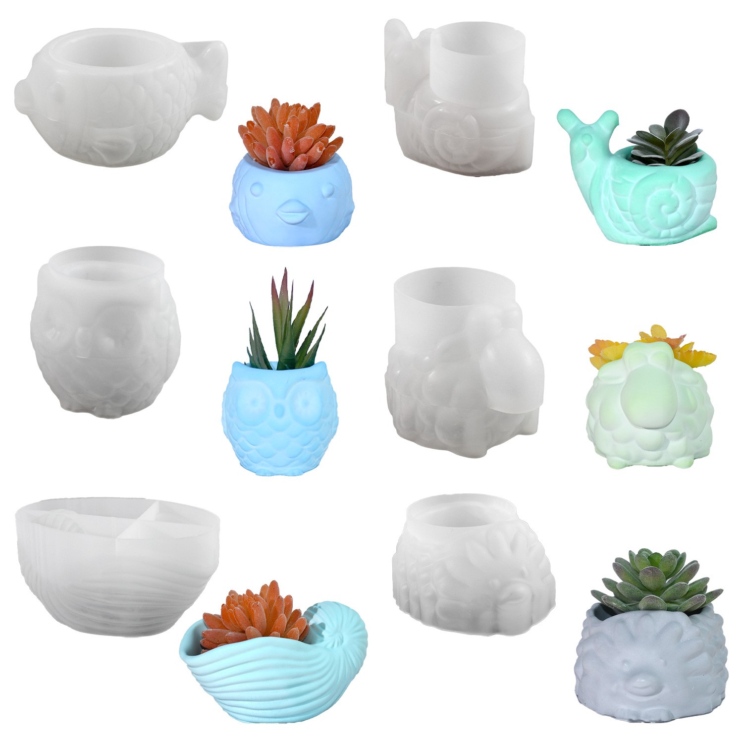 3D Animal Flower Pot Silicone  - đánh giá và giá Potsticker Mold