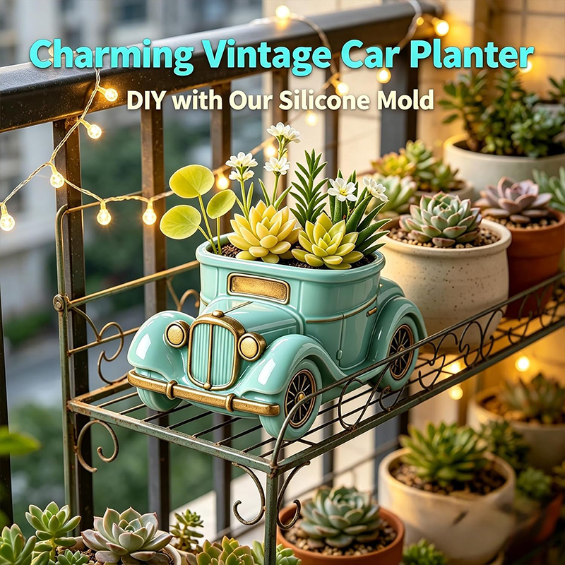 3D Vintage Bus Car Succulent P - đánh giá và giá Potsticker Mold