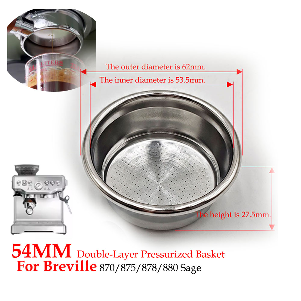 54mm Dual-Layer Pressurized Fi - đánh giá và giá Breville Espresso Bes870