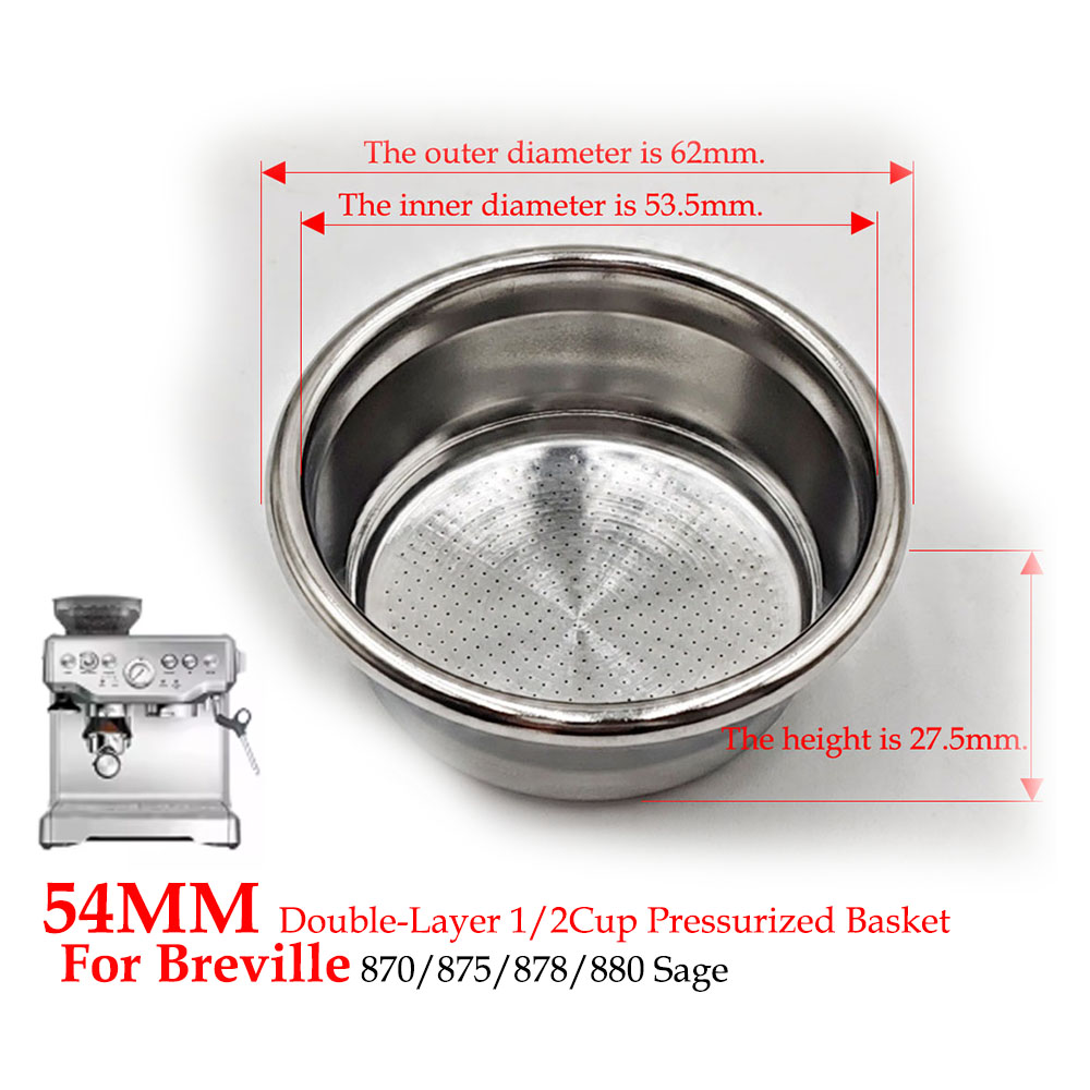 54mm Dual-Layer Pressurized Fi - đánh giá và giá Breville Espresso Bes870