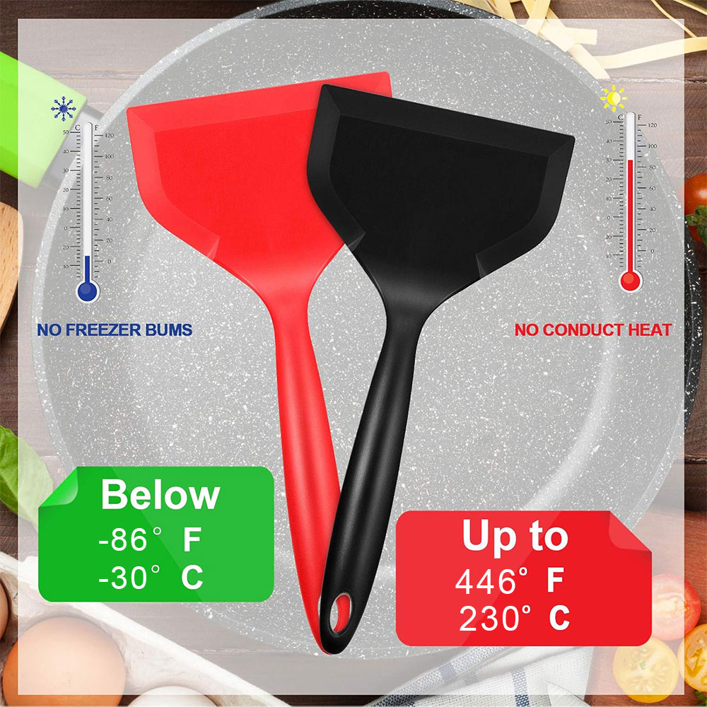 Red BK Non-Stick Silicone Turn - đánh giá và giá Okonomiyaki Spatula