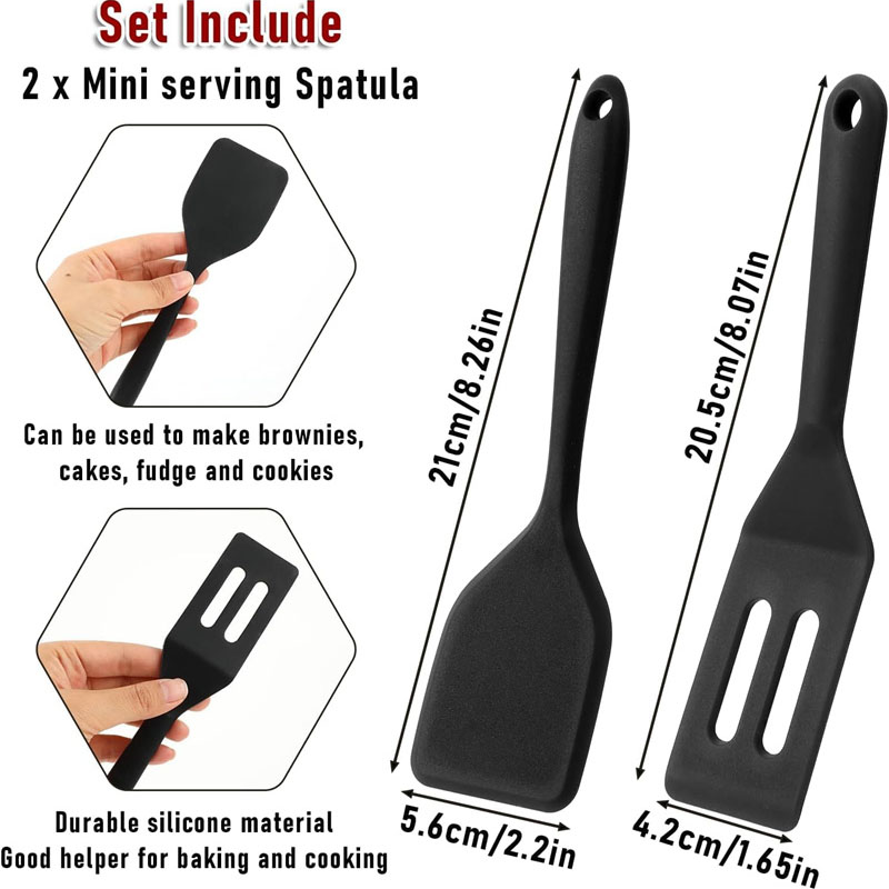 2pcs Mini Silicone Brownie Ser - đánh giá và giá Okonomiyaki Spatula
